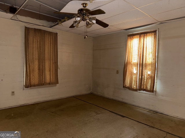 104 W Mauldin St, Walhalla, SC 29691 - unfurnished room featuring concrete flooring and ceiling fan