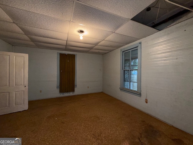 104 W Mauldin St, Walhalla, SC 29691 - carpeted spare room with a paneled ceiling