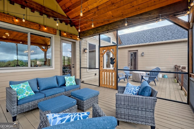 899 Ridge Pointe Way, Blairsville, GA 30512 - deck featuring outdoor lounge area