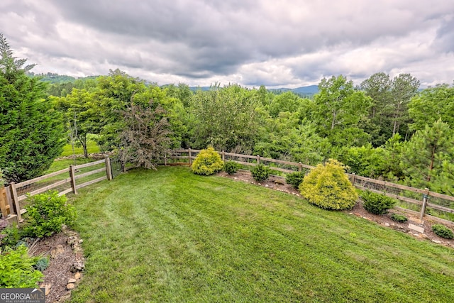 899 Ridge Pointe Way, Blairsville, GA 30512 - fenced backyard featuring a wooded view