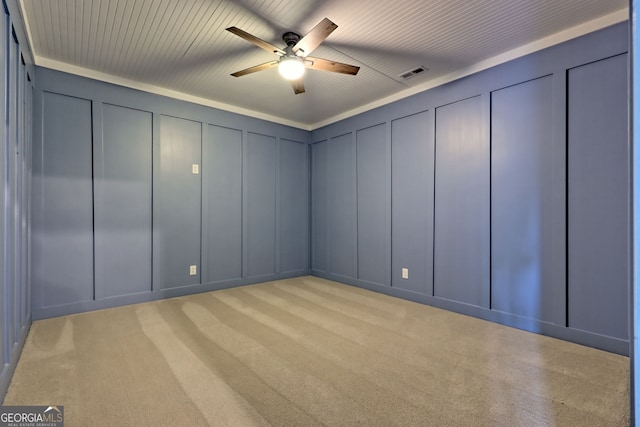 899 Ridge Pointe Way, Blairsville, GA 30512 - unfurnished room featuring a decorative wall, ceiling fan, and light carpet