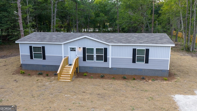 1413 Hephzibah Mcbean Rd, Hephzibah, GA 30815 - manufactured / mobile home featuring crawl space and a shingled roof