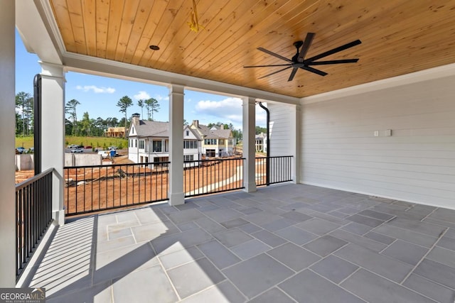 1031 Longview Commons, Greensboro, GA 30642 - view of patio featuring a ceiling fan and a residential view