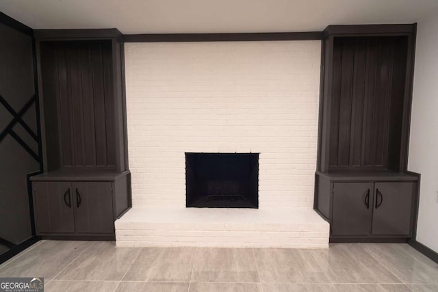 69 N Hearn Rd, Ellenwood, GA 30294 - detailed view of a brick fireplace