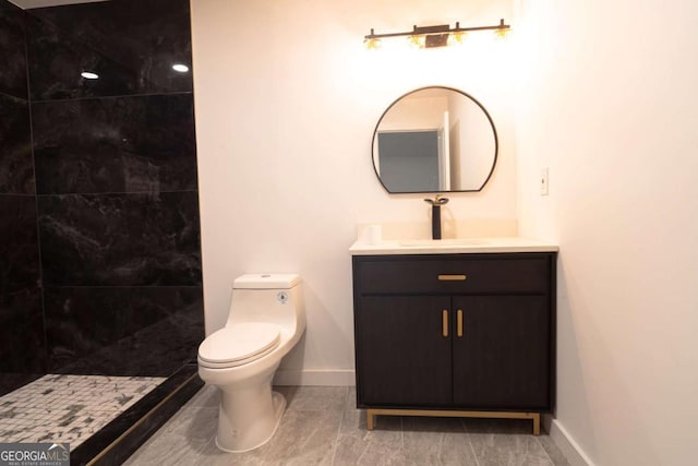 69 N Hearn Rd, Ellenwood, GA 30294 - bathroom with vanity and tiled shower