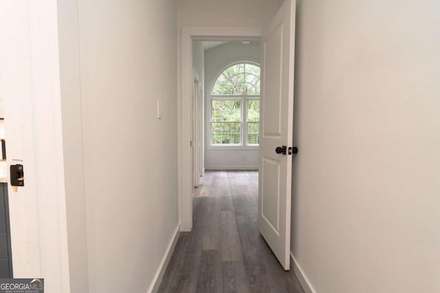 69 N Hearn Rd, Ellenwood, GA 30294 - corridor with dark wood-style floors and baseboards
