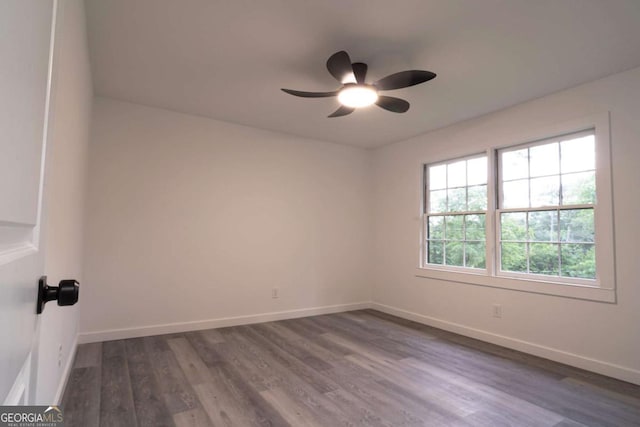 69 N Hearn Rd, Ellenwood, GA 30294 - spare room featuring ceiling fan and dark wood finished floors