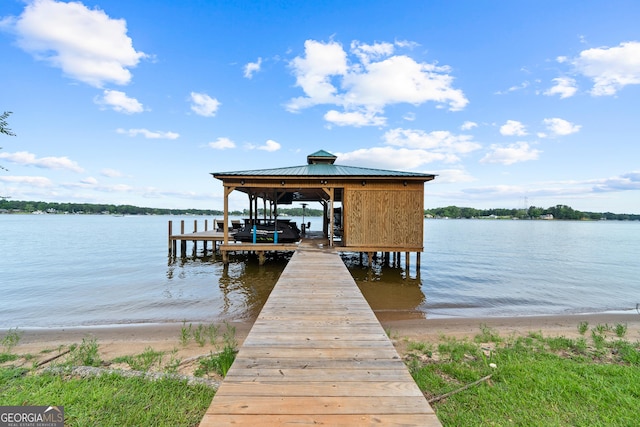 321 Barbara Point Rd, Sparta, GA 31087 - dock with a water view and boat lift