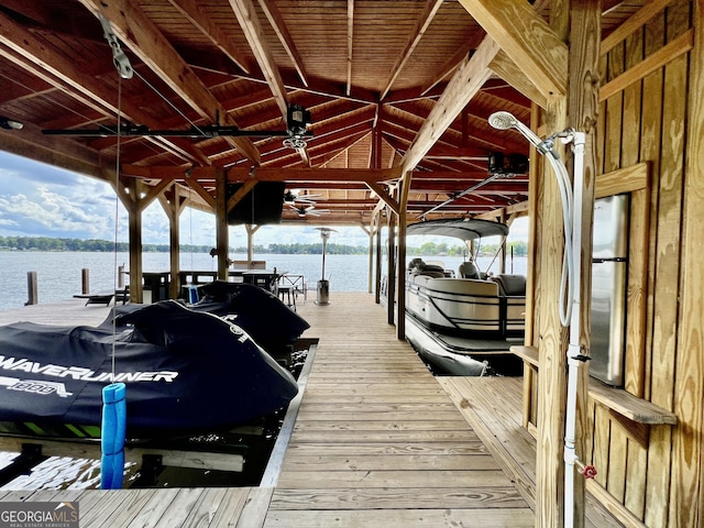321 Barbara Point Rd, Sparta, GA 31087 - dock area with boat lift and a water view