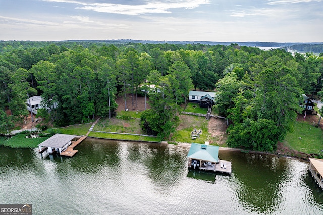 321 Barbara Point Rd, Sparta, GA 31087 - bird's eye view of a nearby body of water and a forest
