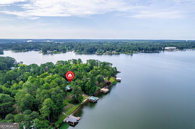 321 Barbara Point Rd, Sparta, GA 31087 - aerial overview of property's location featuring a large body of water