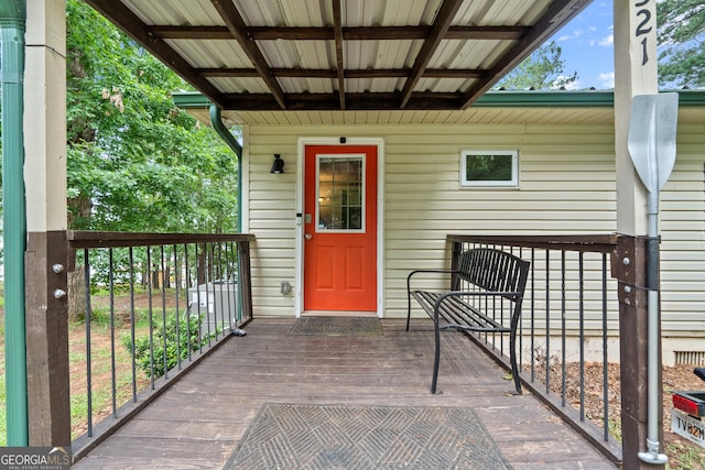 321 Barbara Point Rd, Sparta, GA 31087 - view of wooden porch