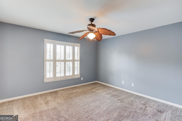 3217 Aberrone Pl, Buford, GA 30519 - carpeted empty room featuring a ceiling fan and baseboards