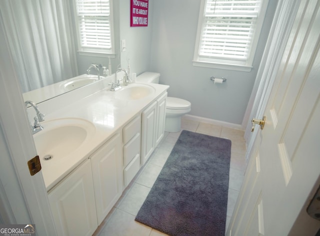 361 Fairway Cir, Monroe, GA 30656 - bathroom featuring tile patterned flooring, healthy amount of natural light, and double vanity
