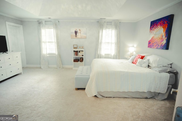 361 Fairway Cir, Monroe, GA 30656 - bedroom featuring carpet floors and crown molding
