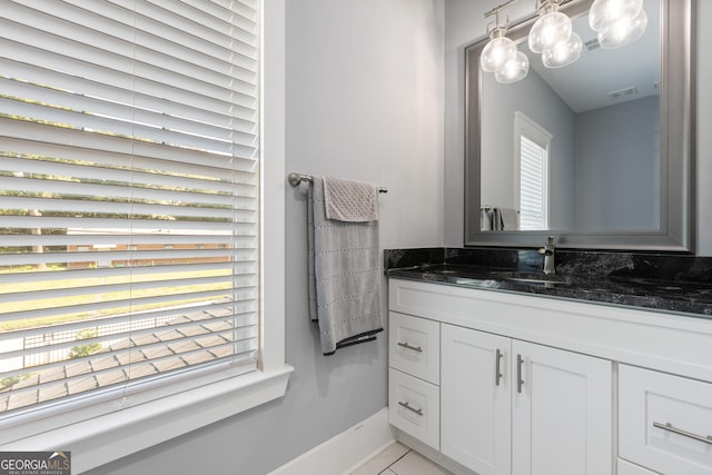 1967 Cogar Dr, Decatur, GA 30032 - bathroom with vanity and tile patterned floors