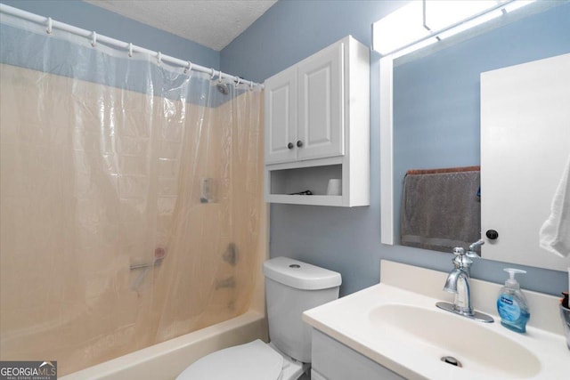 1777 Cedar Shoals Dr Unit 1775, Athens, GA 30605 - full bath with shower / bathtub combination with curtain, vanity, and a textured ceiling