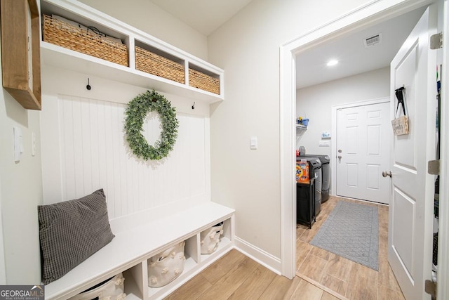 96 Cypress Trl, Fortson, GA 31808 - mudroom with light wood-style flooring and recessed lighting