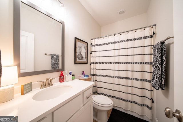 96 Cypress Trl, Fortson, GA 31808 - bathroom featuring vanity and a shower with shower curtain
