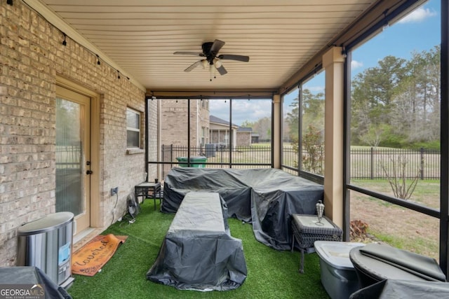 3225 Alhambra Cir, Hampton, GA 30228 - sunroom / solarium with a ceiling fan