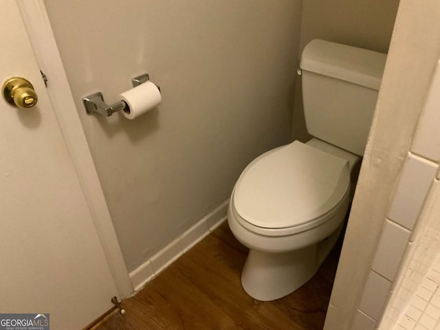 182 Viking Ct Unit 3, Athens, GA 30605 - bathroom with toilet and wood finished floors
