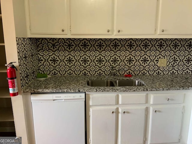 182 Viking Ct Unit 3, Athens, GA 30605 - kitchen featuring dishwasher, backsplash, and white cabinets