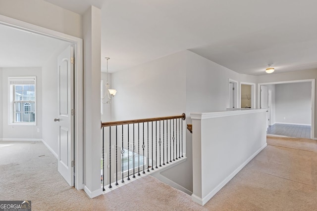 1238 New Liberty Way, Braselton, GA 30517 - hallway with carpet flooring and an upstairs landing
