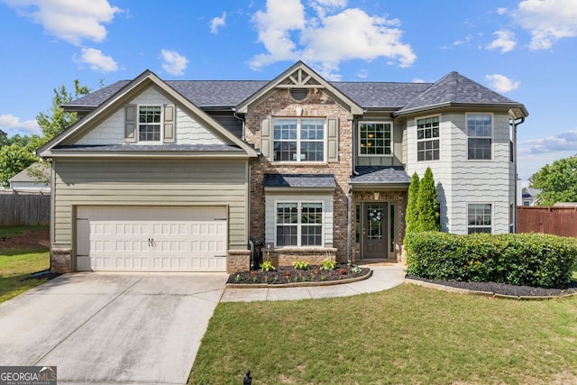 1238 New Liberty Way, Braselton, GA 30517 - view of front of home with brick siding, concrete driveway, and roof with shingles