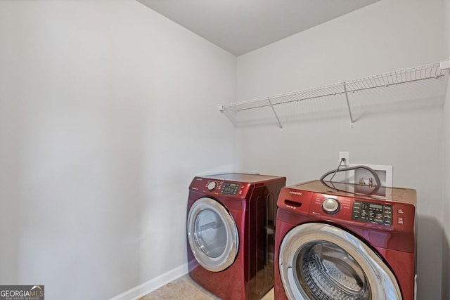 1238 New Liberty Way, Braselton, GA 30517 - laundry room with washer and clothes dryer and baseboards