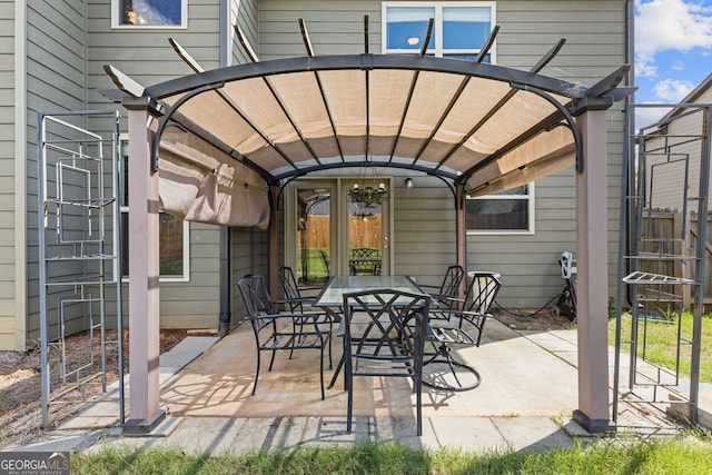 1238 New Liberty Way, Braselton, GA 30517 - view of patio / terrace featuring outdoor dining space and a pergola