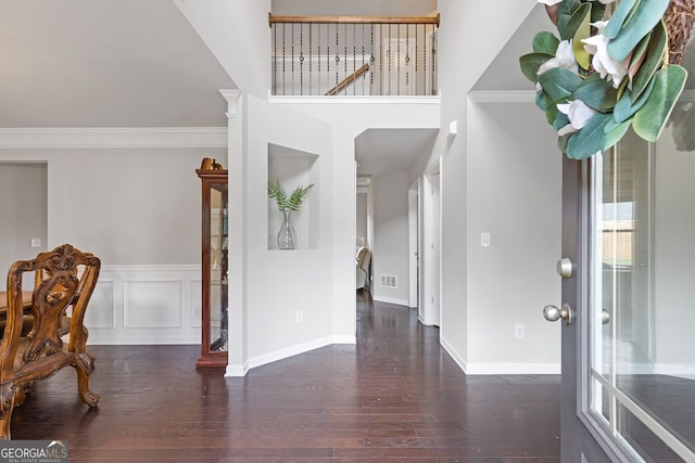 1238 New Liberty Way, Braselton, GA 30517 - foyer entrance featuring wood finished floors and ornamental molding