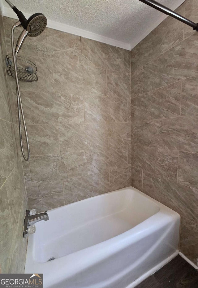 50 E College St, Royston, GA 30662 - full bath with a textured ceiling and  shower combination