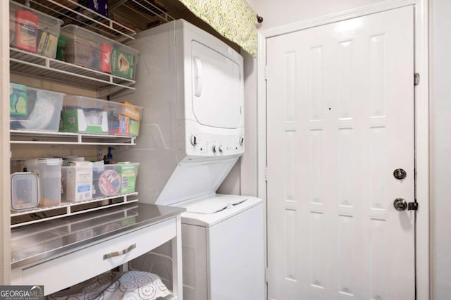 140 Indian Ridge Ct, Waleska, GA 30183 - laundry room with estacked washer and dryer
