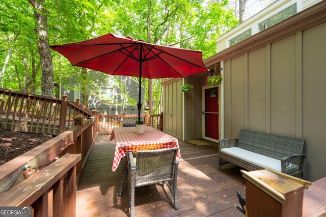 140 Indian Ridge Ct, Waleska, GA 30183 - deck with outdoor dining area