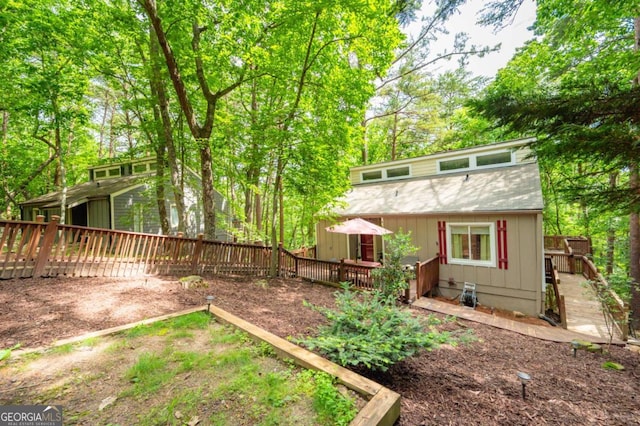 140 Indian Ridge Ct, Waleska, GA 30183 - view of yard with a wooden deck