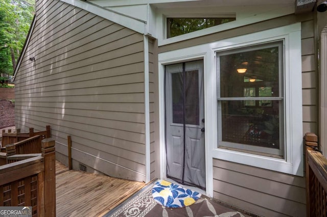 140 Indian Ridge Ct, Waleska, GA 30183 - view of exterior entry with a wooden deck