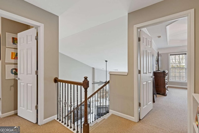 610 Syemore Pass, Canton, GA 30115 - corridor featuring an upstairs landing and carpet