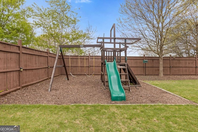 610 Syemore Pass, Canton, GA 30115 - view of playground featuring a fenced backyard