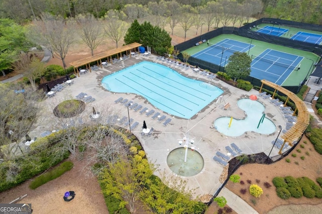 610 Syemore Pass, Canton, GA 30115 - aerial view of property and surrounding area with a pool area