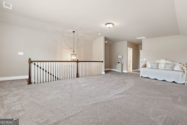 406 Horizon Trl, Canton, GA 30114 - unfurnished room with lofted ceiling, carpet floors, and an upstairs landing