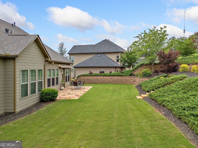 406 Horizon Trl, Canton, GA 30114 - view of grassy yard featuring a patio