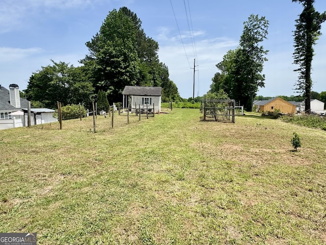 14 Winter Ln, Newnan, GA 30265 - view of green lawn with an outbuilding