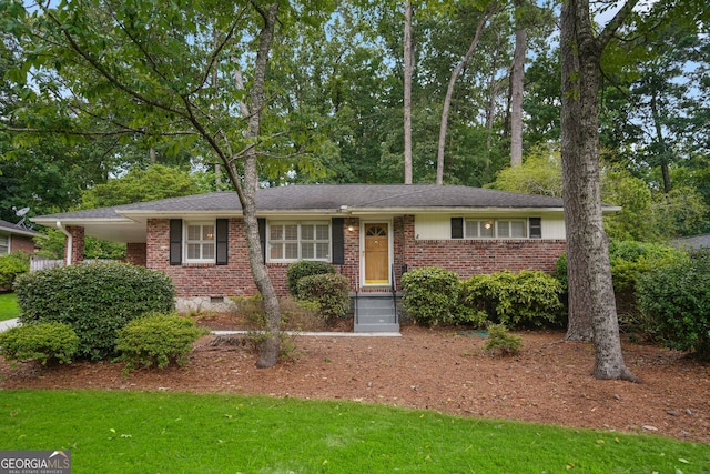 2790 Laurel Ridge Dr, Decatur, GA 30033 - single story home with brick siding, a front lawn, and crawl space