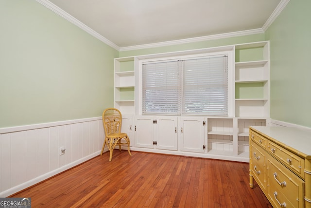 2790 Laurel Ridge Dr, Decatur, GA 30033 - unfurnished room featuring hardwood / wood-style floors, crown molding, and wainscoting