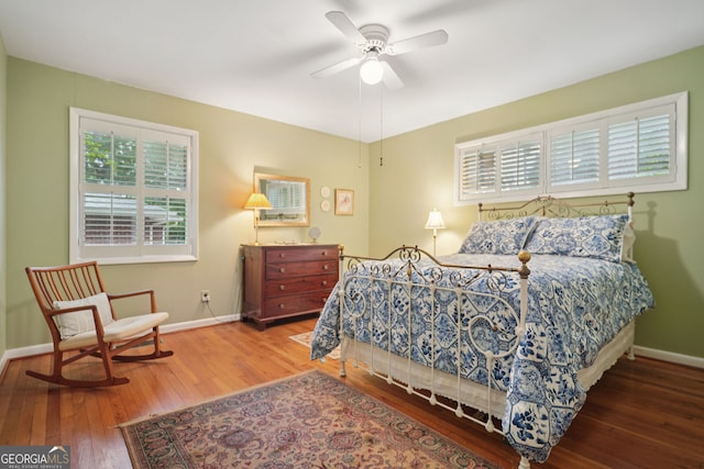 2790 Laurel Ridge Dr, Decatur, GA 30033 - bedroom with hardwood / wood-style flooring and ceiling fan