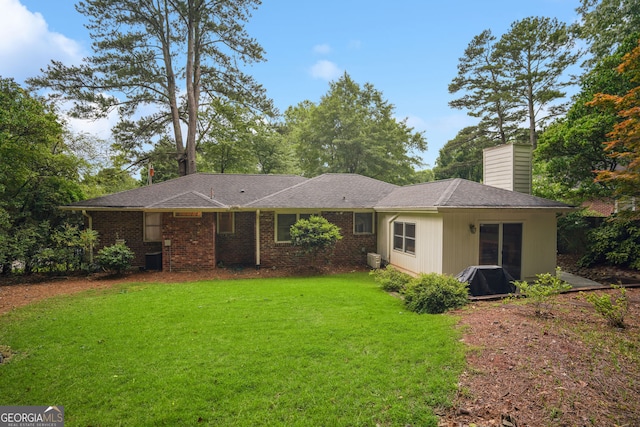 2790 Laurel Ridge Dr, Decatur, GA 30033 - view of front of home featuring a chimney, a front lawn, and roof with shingles