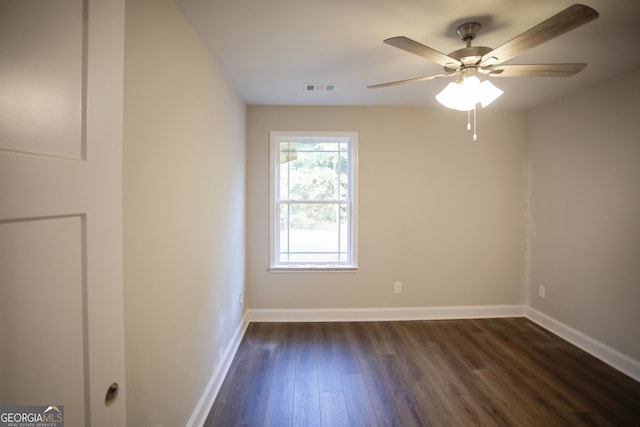 331 Red Berry Rd, Jackson, GA 30233 - unfurnished room with dark wood-style floors and a ceiling fan