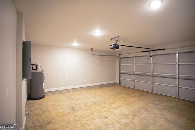 331 Red Berry Rd, Jackson, GA 30233 - garage featuring a garage door opener, electric water heater, recessed lighting, and electric panel
