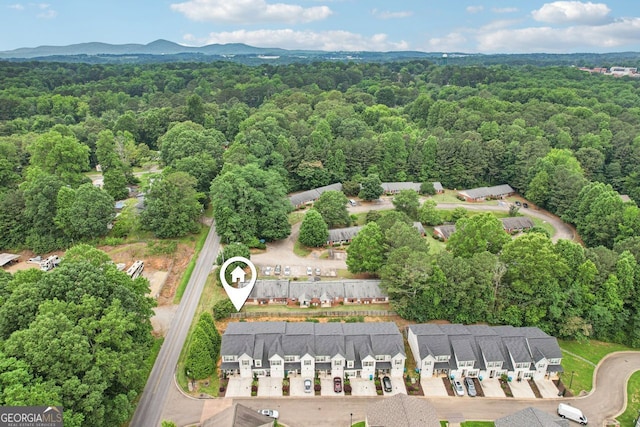5 Towne Villas Dr, Jasper, GA 30143 - aerial view of property and surrounding area with a heavily wooded area and nearby suburban area