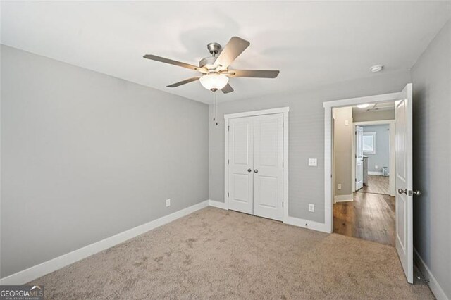 5 Towne Villas Dr, Jasper, GA 30143 - unfurnished bedroom with carpet floors, a closet, and ceiling fan